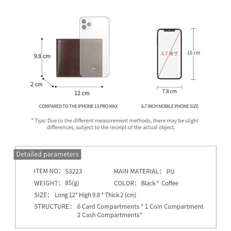 Ultra thin capacious wallet, retro card holder, autumn