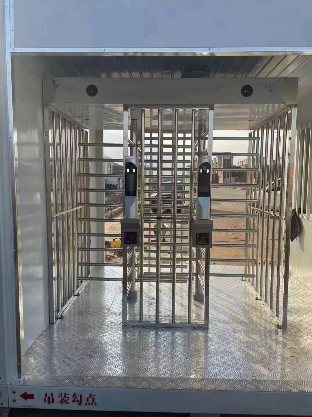 全高转闸工地实名制转闸人脸识别门禁单向双门闸机十字双通道