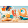 Beach sand from soft rubber play in water, tools set, Amazon, hourglass