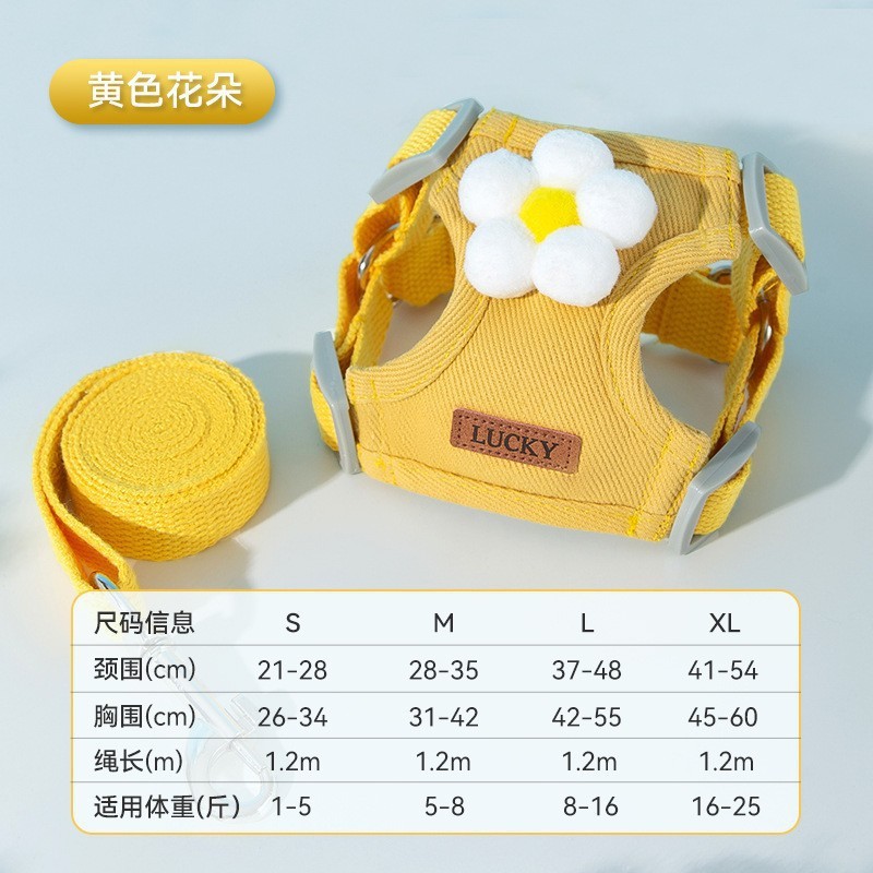 Cuatro estaciones para perros, accesorios tridimensionales divertidos y transpirables, ojos grandes, linda correa para mascotas, cuerda para pasear perros, cuerda para pasear gatos