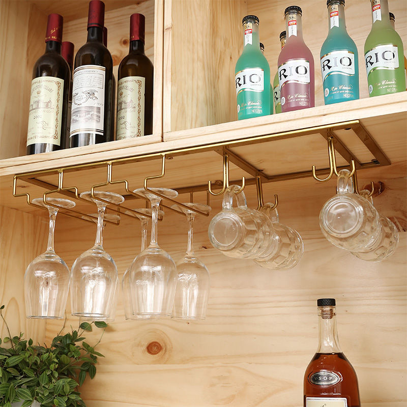 Red Wine Glass Rack Upside down Household Red Wine Cabinet Ornaments Goblet European Iron Rack Mug Hanging