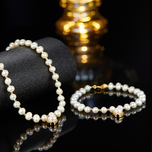 S925 Pure Silver Natural Pearl Pendant Bracelet for Women, Delicate Silver, High-End Charm, Xiaohongshu Decorations Wholesale