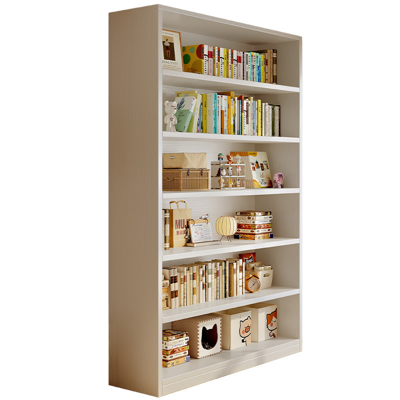Biblioteca de madera maciza estantería de piso estantería contra la pared niños sala de estar de libros pintados gabinete de almacenamiento de estudiantes una pared entera