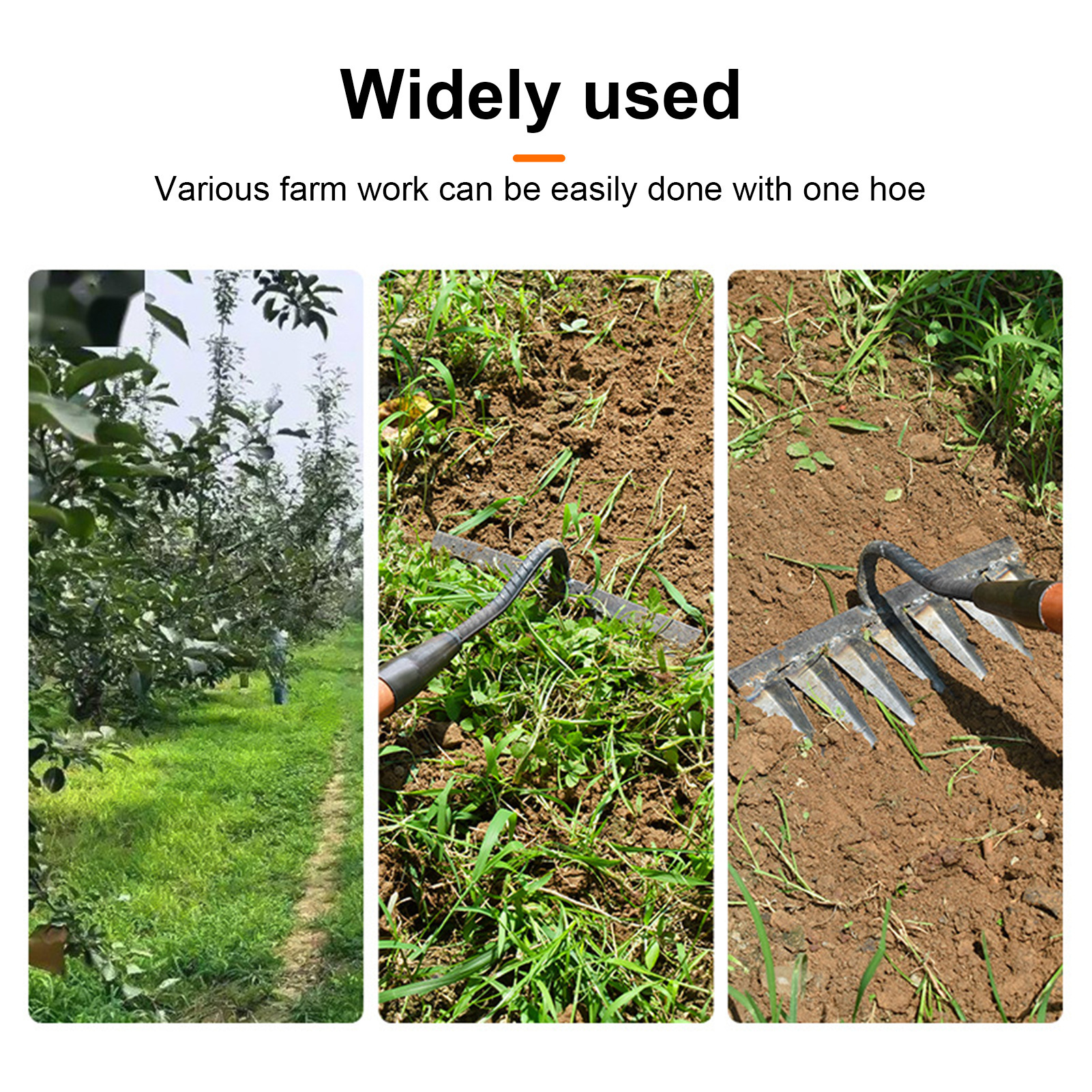 Râteau à Chaume En Métal Pour Jardinage, Désherbage Râteau à Dents En Métal Robuste, Enlèvement De Chaume, Désherbage, Râteau De Surface, Roche, Gravier, Râteau Universel Pour CultivateursQuatre Dents 9 width=800