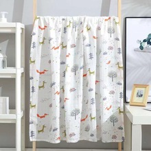 双层纱布包巾新生儿襁褓巾婴儿muslin卡通包单儿童盖毯浴巾