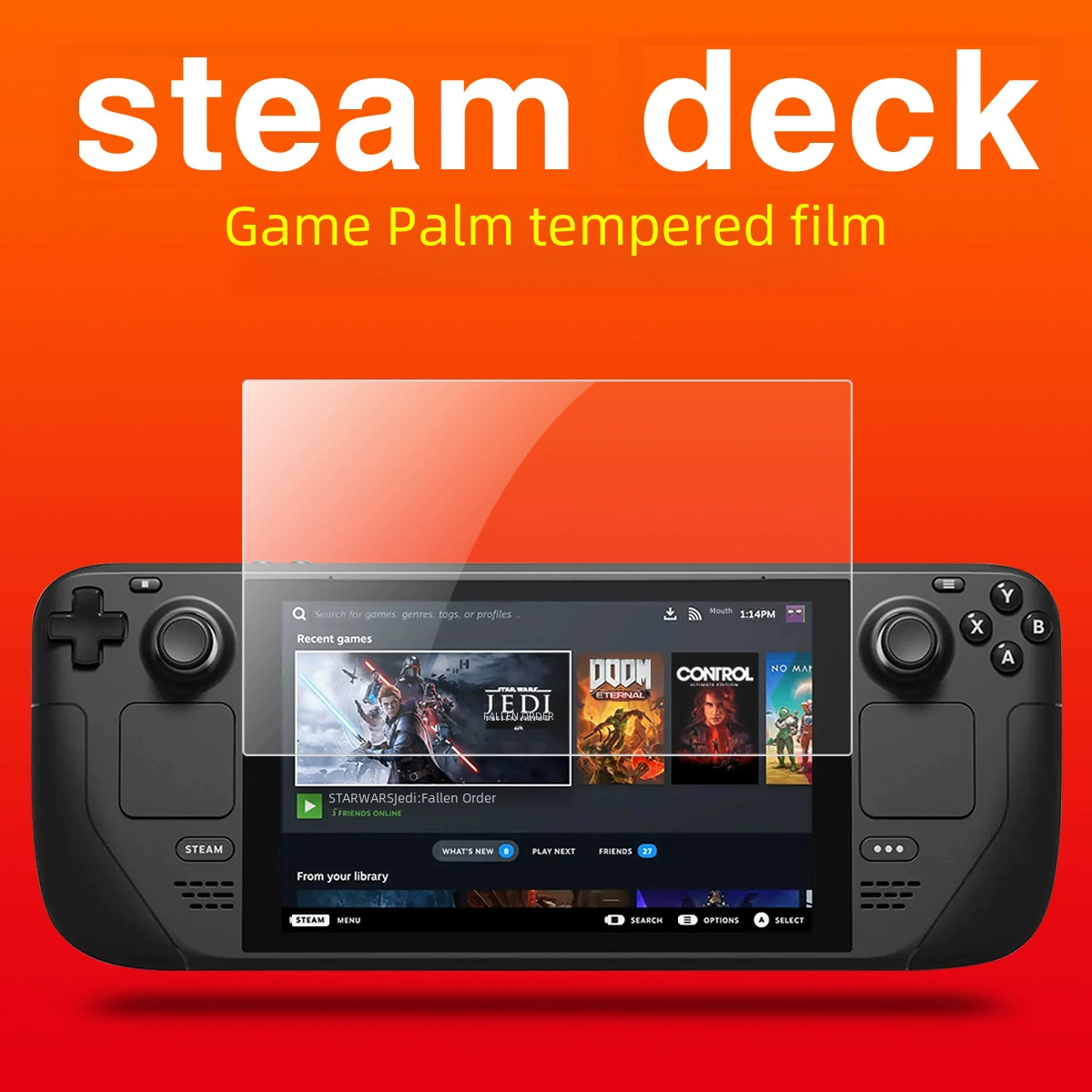 Подходит для Steam Deck защитное стекло/плёнка для рук SteamDeck геймпад защита стекло фильм Blu-ray фабрика