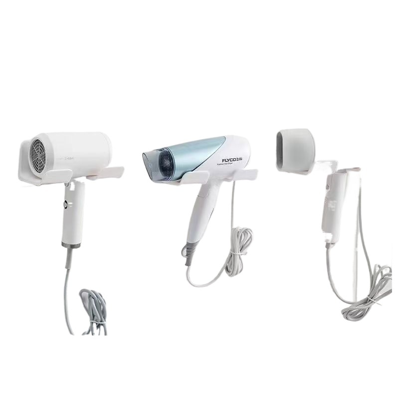 soporte de secador de pelo sin perforación para baño soporte de secador de pelo eléctrico de baño colgado en la pared soporte de soporte de ventilador de aire general