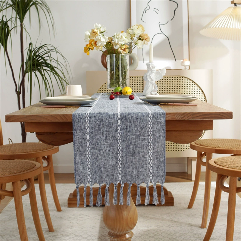 Cross -border Amazon Simple handmade hand -woven hollow Su Table flag household American rural Christmas table cloth desktop
