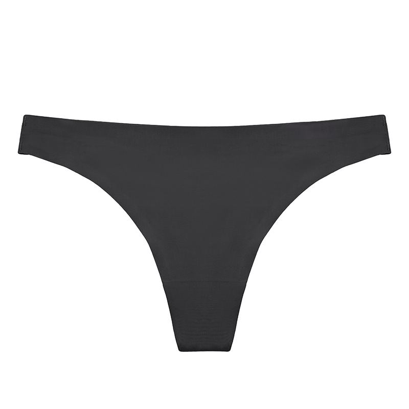 Transfronterizo de una pieza de seda de hielo brillante sin costuras Tanga sexy algodón entrepierna ropa interior deportiva fitness pantalones en forma de T