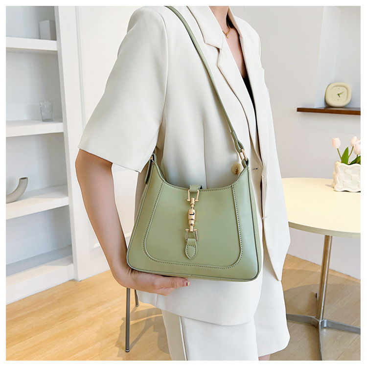 Bolsa de hombro de costura de estilo artístico de bloqueo de moda fresca bolsa de hombro de color sólido simple bordado hilo bolsa de mensajero Bolsa De mujer moda