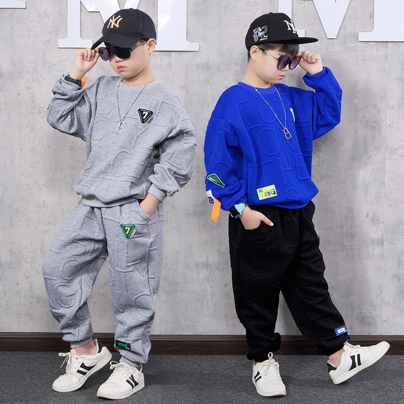 Set di maglioni da ragazzo 2023 Nuovi sport e autunno da metà a grande moda per bambini primaverile_voghion.com