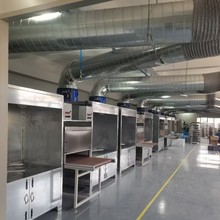 廠家制造汽車配件包覆廠用噴膠房流水線台 鍍鋅板三面水簾工作台