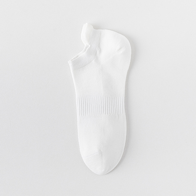 Calcetines de algodón de color sólido para hombres calcetines de malla transpirables para hombres sin costuras de verano embalaje independiente delgado