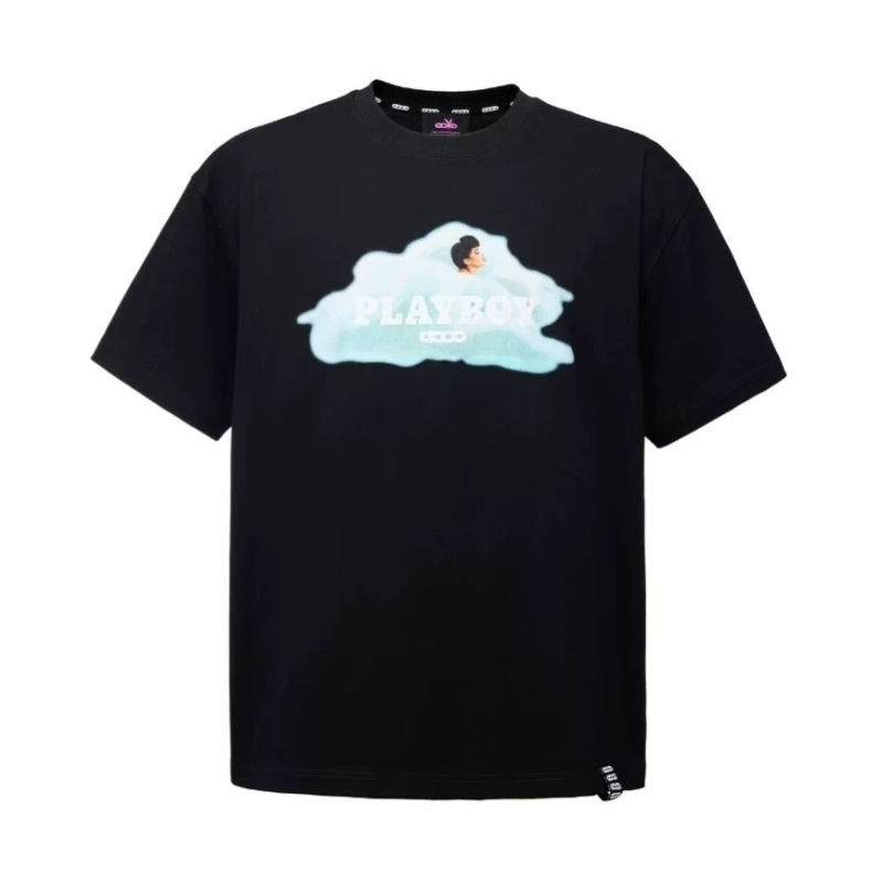 Goodbrand × Playboy Collaboration Cloud Silhouette Classic Foam Logo Luxury Fashion Short-Sleeve Shirt Goodbrand × Playboy Collaboration Cloud Silhouette Classic Foam Logo Luxury Fashion Short-Sleeve Shirt