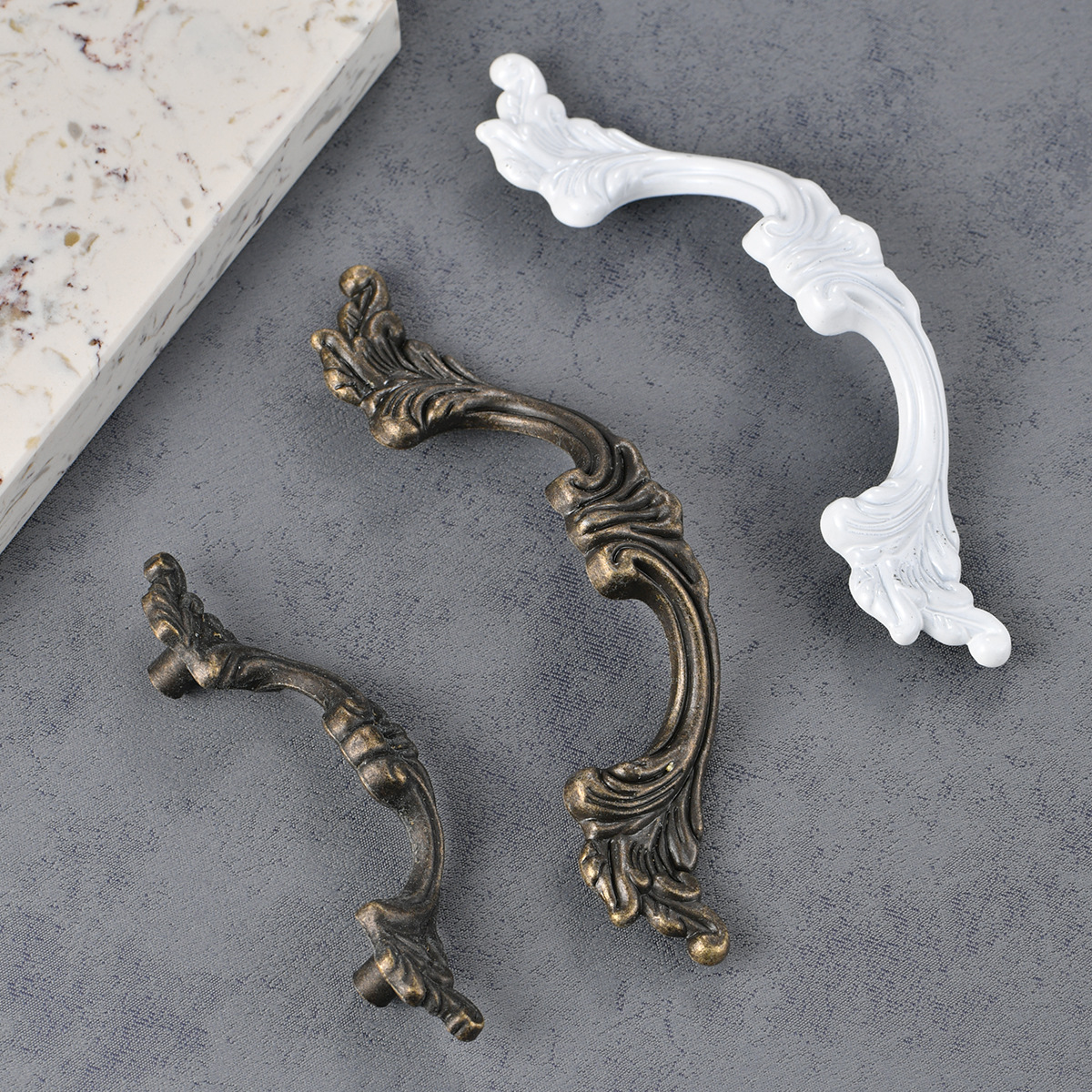 Precision-Made Hardware, 52/83mm Spacing, Zinc Alloy Antique-Style Drawer Handles for Home Decor, Kitchen Cabinets, and Wardrobes—European Design