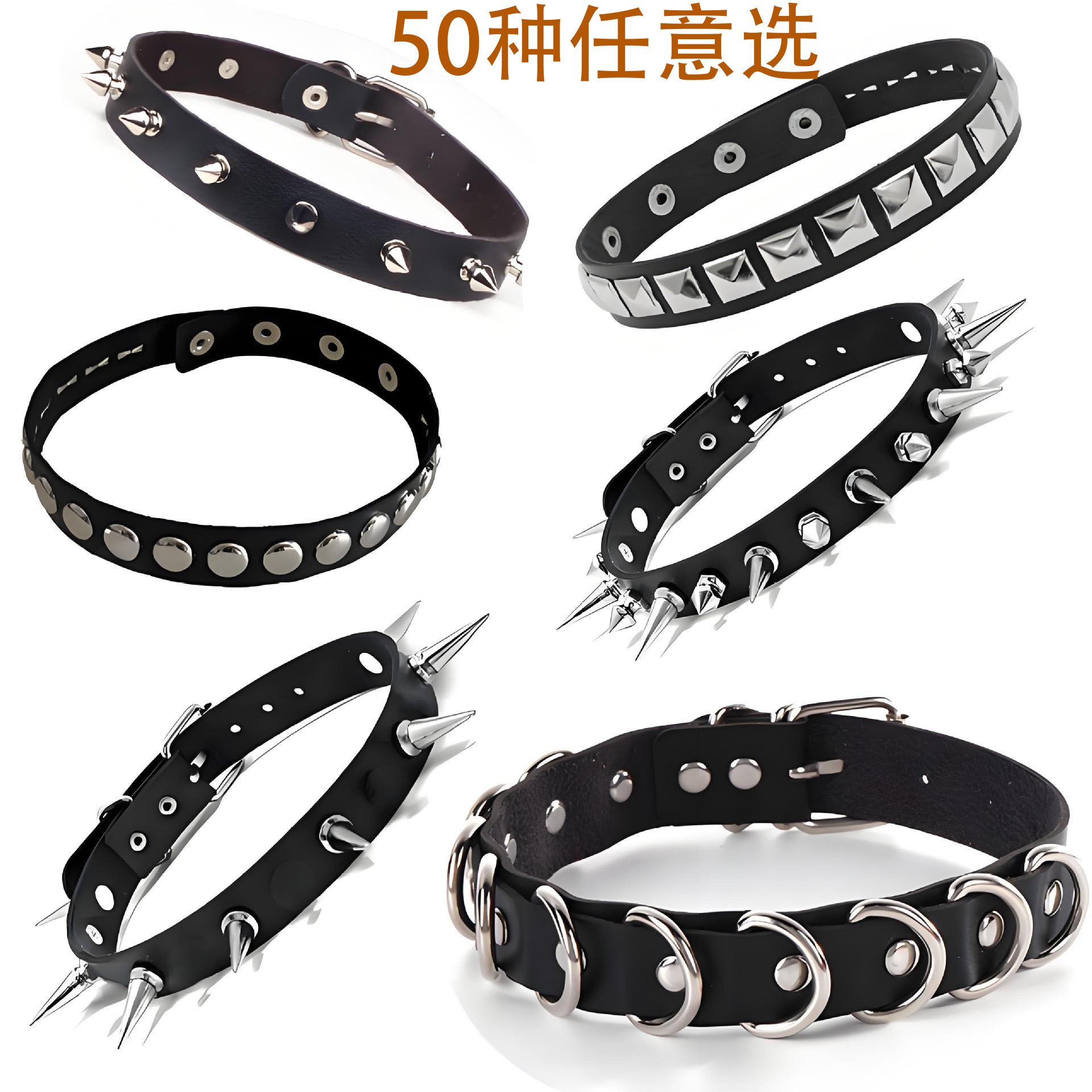 Neck Accessory Dark Style Punk Spiked Rivet Collarbone Chain Neck Ring Harajuku Gothic Rock Pu Neck Collar Punk Neck Accessory