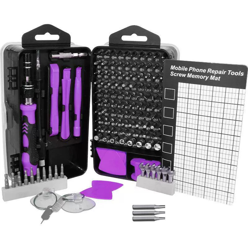 138-in-1 드라이버 세트 보라색