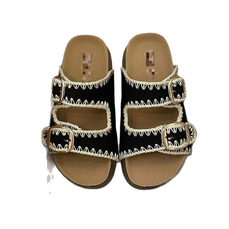 Aumentar la altura de las sandalias de verano 2026 verano nuevo estilo versátil con suela suave antideslizante para usar zapatillas de mujer frescas