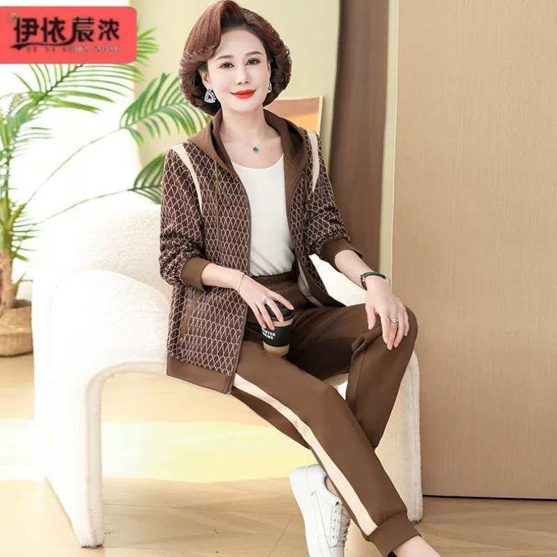 Новый весенний женский повседневный пиджак. Молодая мама 40 лет носит Повседневный Спортивный костюм для женщин среднего и пожилого возраста.