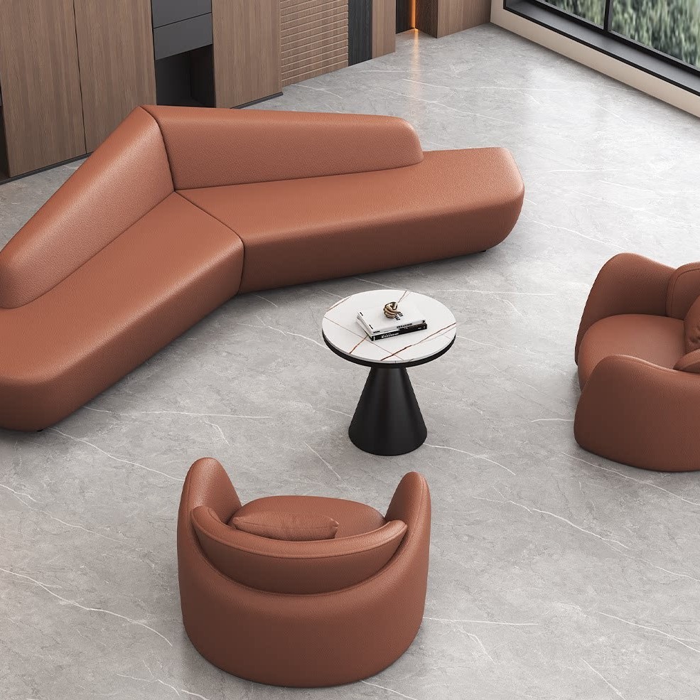 Sofá de tarjeta de ocio celebridad en línea sala de espera club de lujo ligero sofá multicasa mesa y silla combinación de oficina para recepción de invitados