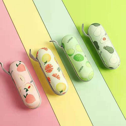 Five-fold umbrella, mini pocket umbrella, sunny umbrella, sun protection and UV protection, dual-purpose parasol, capsule umbrella, fruit sun umbrella