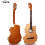 厂家供应39寸缺角薄箱古典吉他云杉南阳木尼龙弦 乐器吉他批发