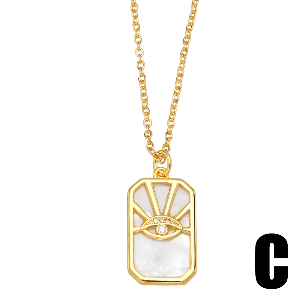 Fashion Devilu0027S Eye Copper Pendant Necklace Inlay Zircon Copper Necklaces