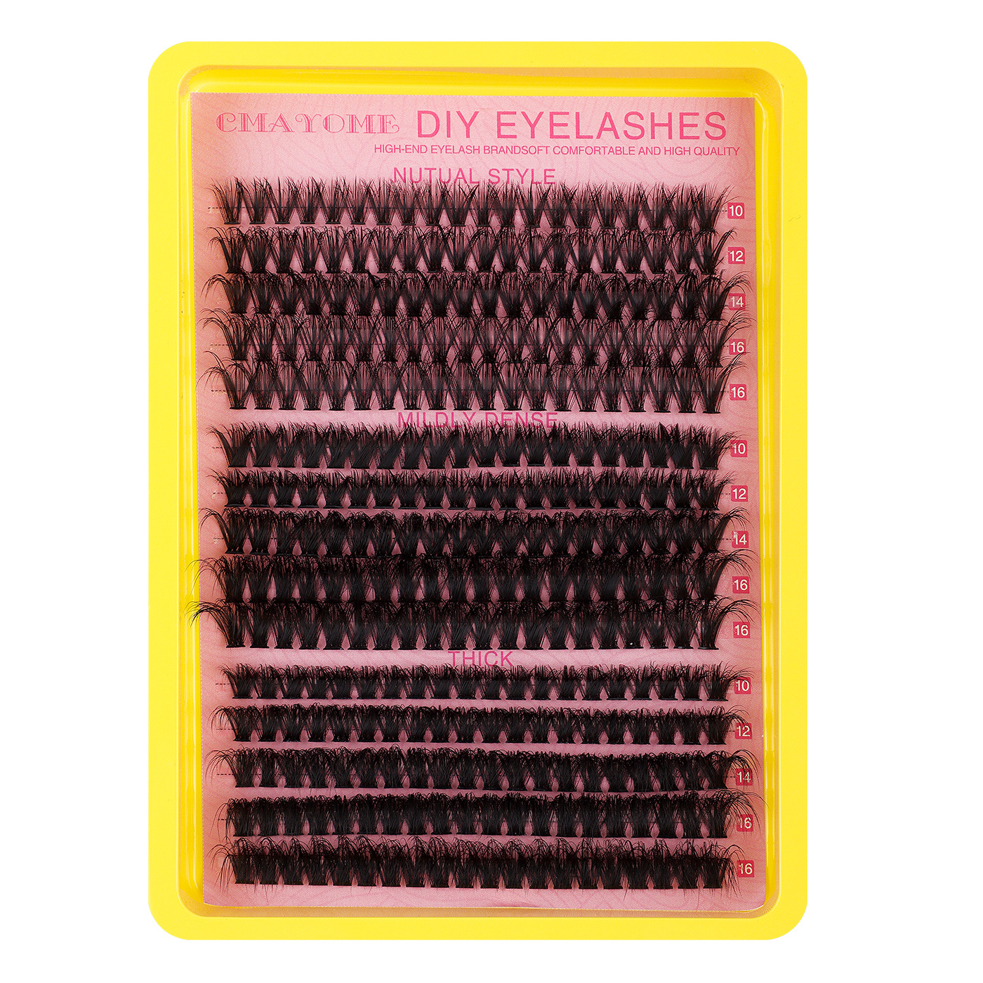 Segmented Hot Melt Stem Thick False Eyelash Set