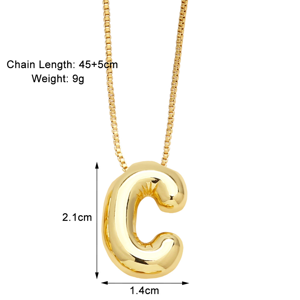 Style Simple Lettre Le Cuivre Placage Pendentif display picture 5