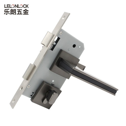 New Chinese style interior wooden door split lock interior door gray handle lock zinc alloy bedroom silent magnetic lock
