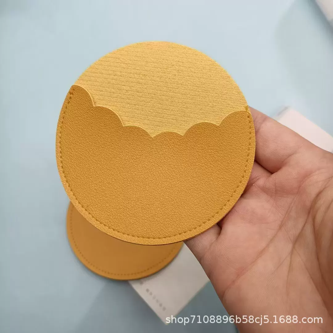 专业制作皮革镜子保护套精品收纳袋美妆镜首饰包装袋工厂可印logo