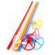 Thickened large aluminum film gas Club Holder Plastic Net red wave ball 40cm Pole large aluminum film gas Club Holder
