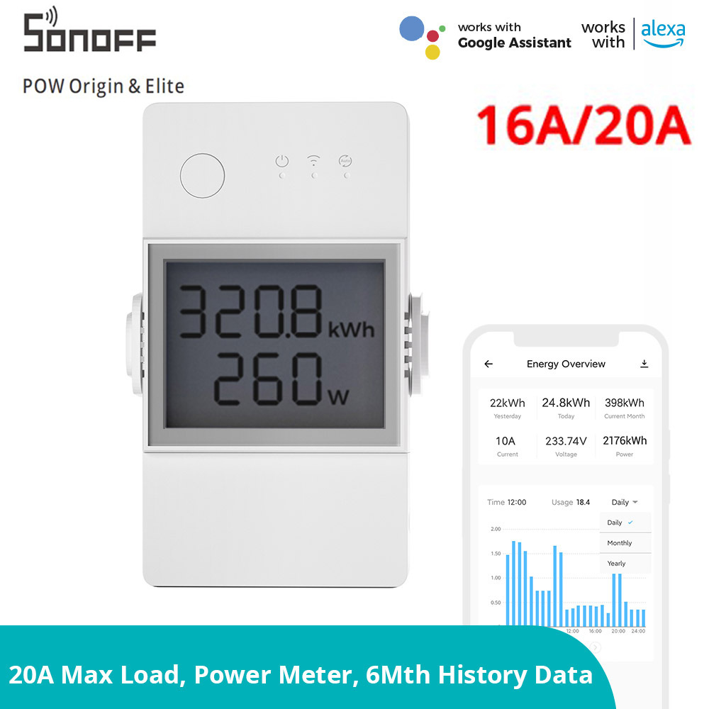 Sonoff Pow Elite 16a/20a Smart удаленная статистика мощности.