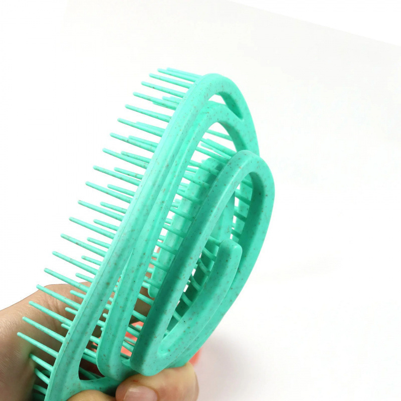 楕円形の中空ヘア頭皮マッサージコームヘアブラシ|undefined