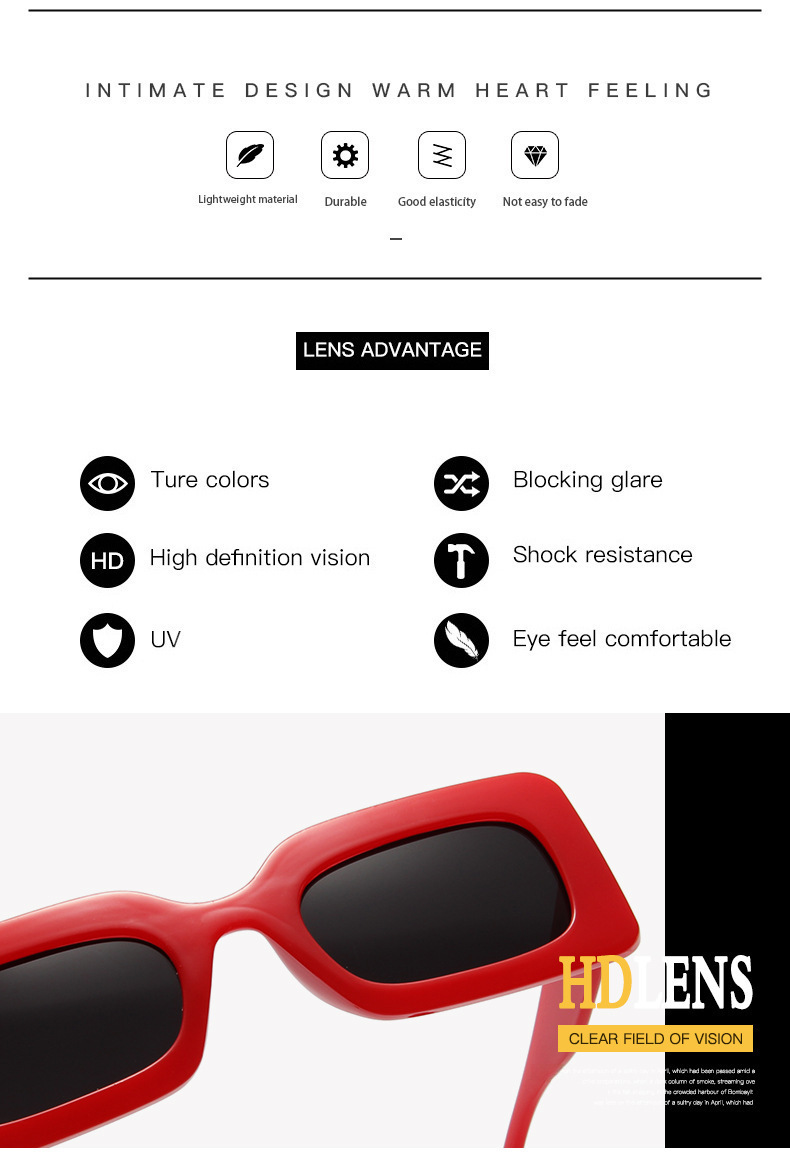 New Fashion Net red sunglasses women Retro Square small frame cross-border sunglasses personalized colorful hip-hop glasses wholesale_voghion.com