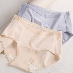 纯棉极简女士内裤新疆长绒棉轻柔高弹舒适加长底裆棉包臀女三角裤