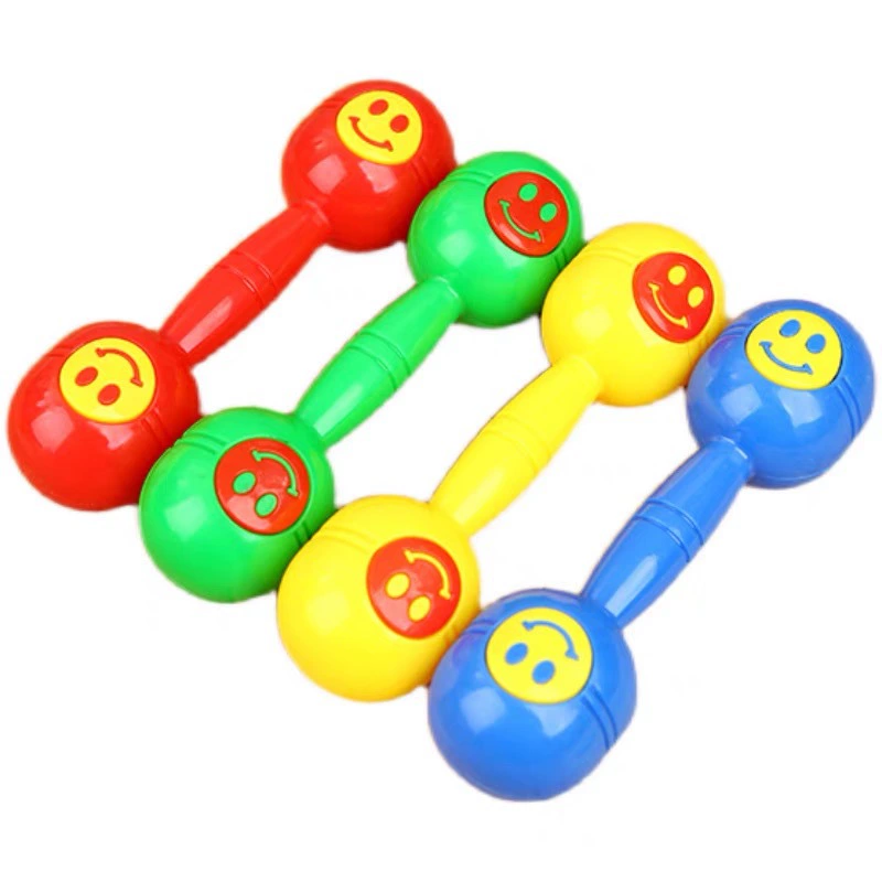 Детские детские детские утренние упражнения гантели погремушки оптовые большие смайлик гантели гимнастика гантели смайлик гантели