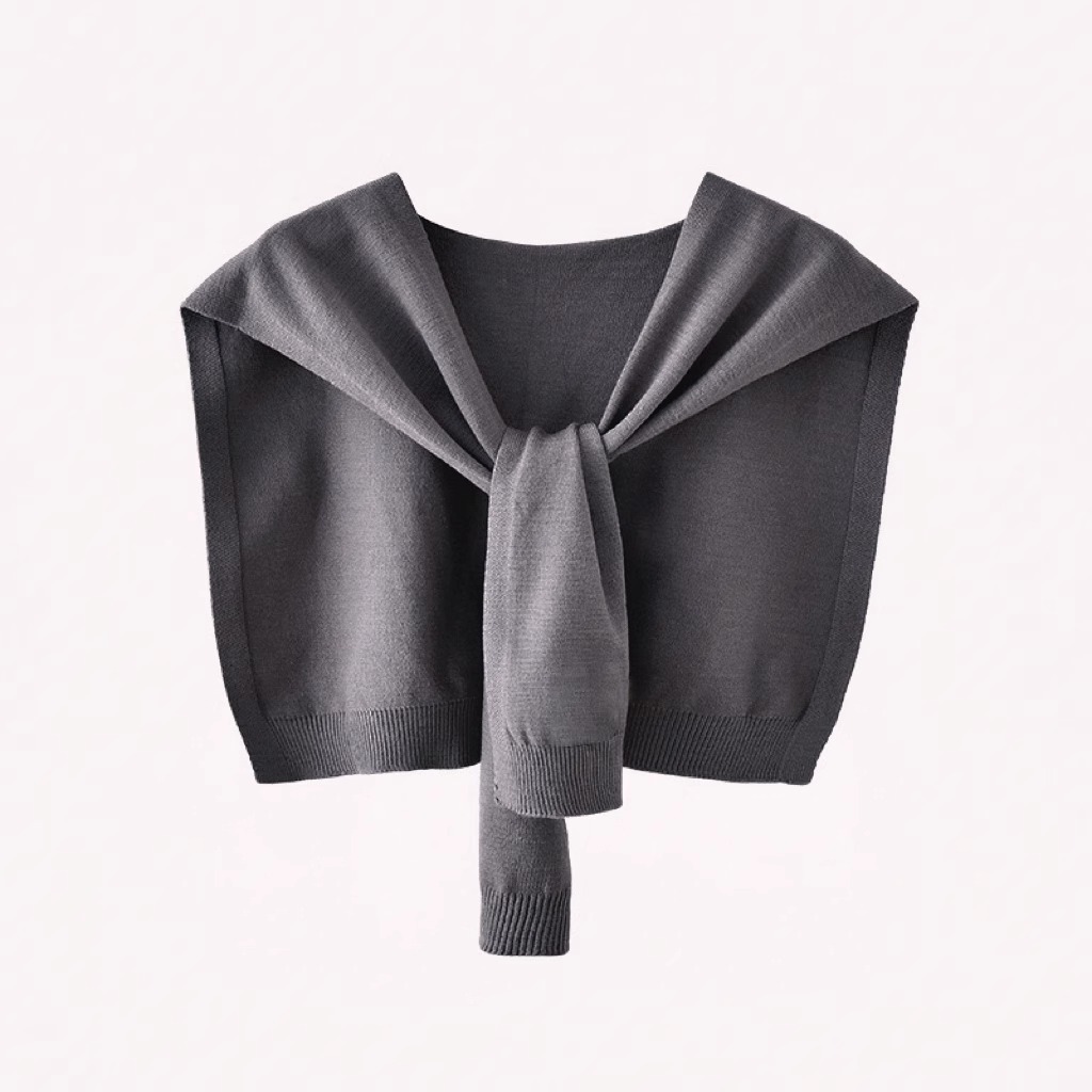 Pequeña capa de punto para mujeres de verano con primavera y otoño nuevo cardigan protector solar hombro delgado capa roja elegante