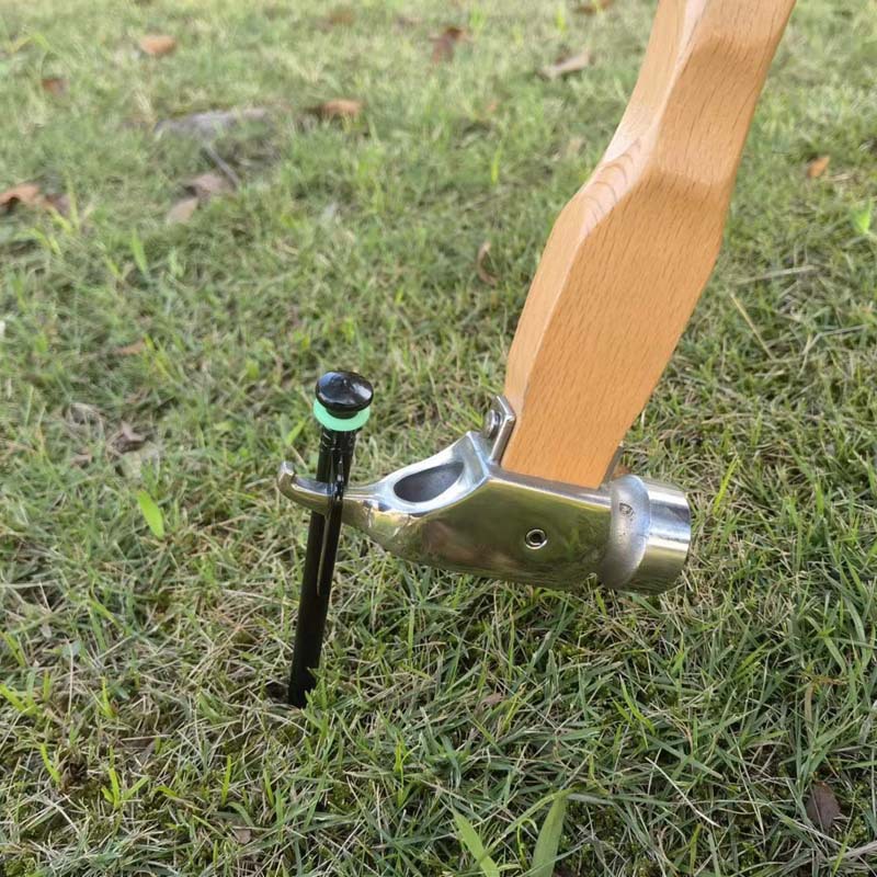Cobre martillo mango de haya cobre martillo acampar al aire libre martillo de acero inoxidable carpa dosel clavo martillo Extractor de uñas camping