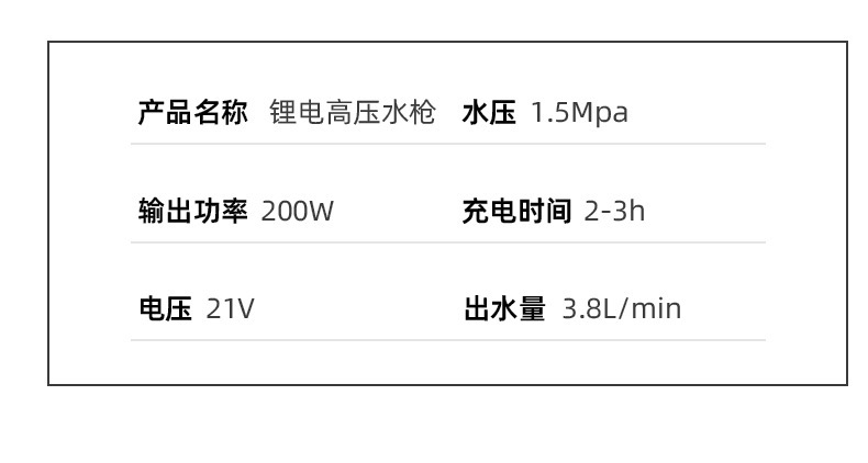 Customizable Household Rechargeable High-Voltage Wireless Car Wash Water Gun Portable Home Lithium Battery High-Voltage Car Wash God