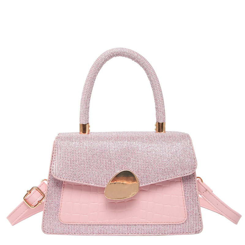 Hong Kong retro caramelo bolso de mujer 2025 moda nueva mochila de moda estilo extranjero cocodrilo empalme bolso pequeño