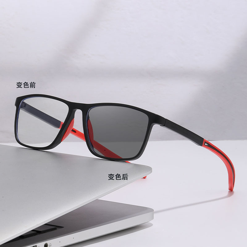 Zoom automático progresivo multifocal de doble uso de gafas de edad media y vieja transfronterizas TR90 gafas de edad anti-luz azul