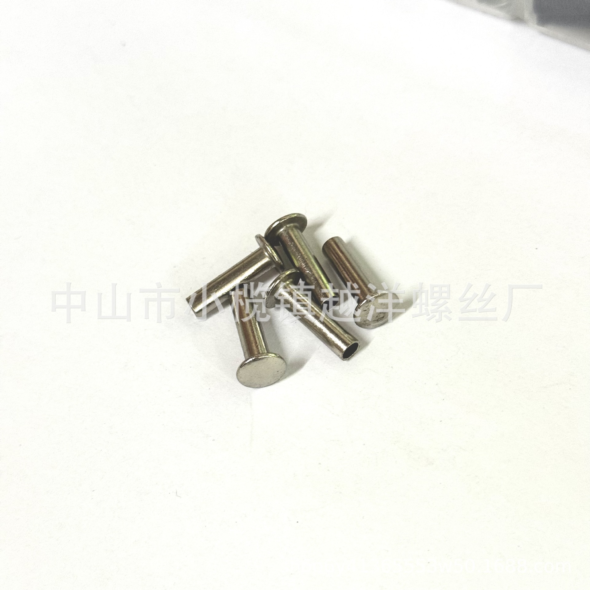 非标4.5*18铁镀锌半空心铆钉扁圆头空芯中空心铆钉