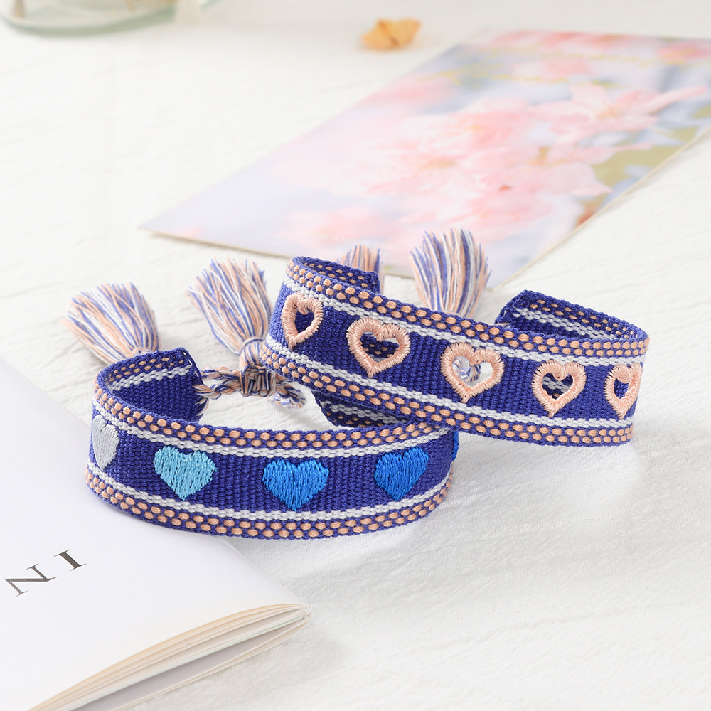 Modern Style Heart Shape Polyester Wholesale Bracelets display picture 2