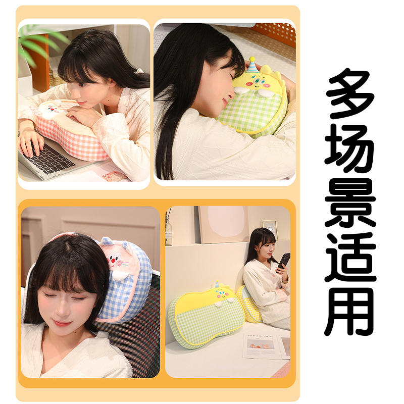 Almohada Ergonómica para Siesta de Espuma Viscoelástica, Protección Cervical, para Oficina y Escritorio image 3