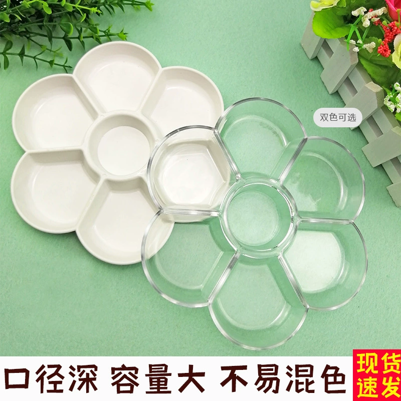 Палитра для гуаши из имитации фарфора с узором «Цветущая слива», утолщенная пластиковая, для китайской живописи, детская, художественные принадлежности, оптом от производителя