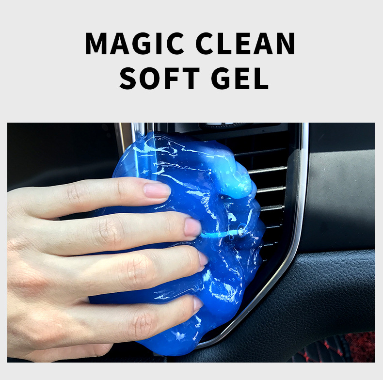 Multi-functional dust cleaning gel, non-dissolvable, non-sticky, soft cleaning gel, car dust remover, keyboard cleaning paste