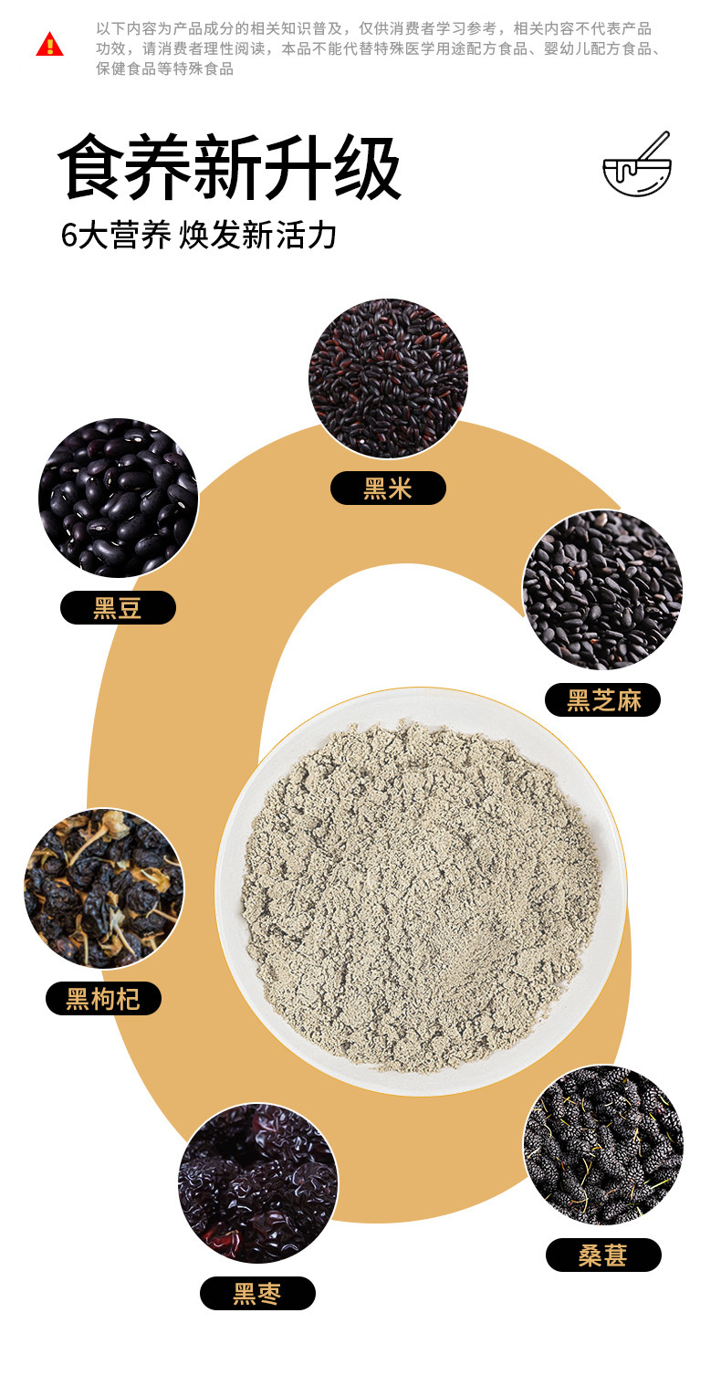Five Red Five Black Eight Treasures Four Spirits Herbal Powder Blend Instant Meal Replacement Drink 250g Box in use
