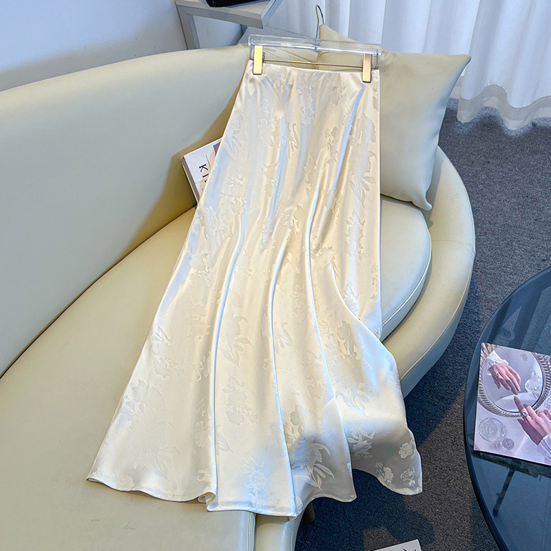 Quality Guaranteed, Silk Comfort, New Chinese Style, New Spring and Summer Style, Ethnic Style for Middle-Aged Women, Improved Casual Skirt, Long Skirt