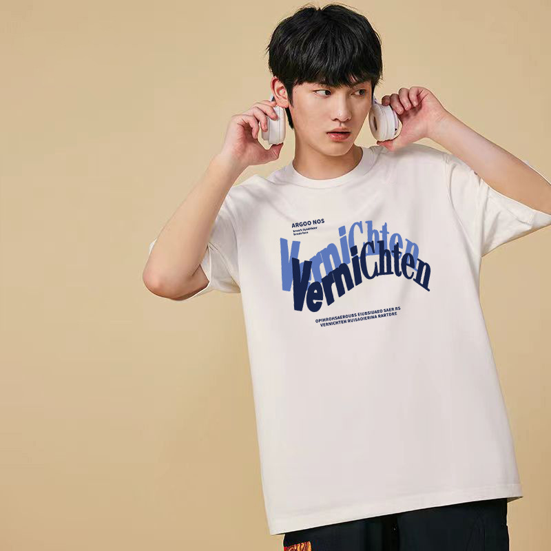 T-shirt de mangas cortas para hombres 2026 nuevo estilo de verano pareja chaqueta de hielo fresco estilo de puerto relajado transpirable T corta cómoda